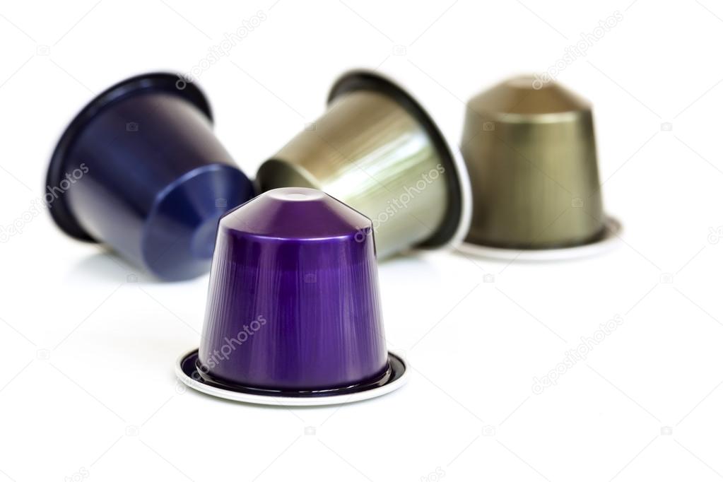 Capsule di caffè di diversi colori e gusti